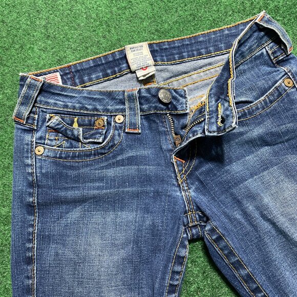 Women’s True Religion Joey Bootcut Jeans Dark-Wash 27 - Picture 2 of 12